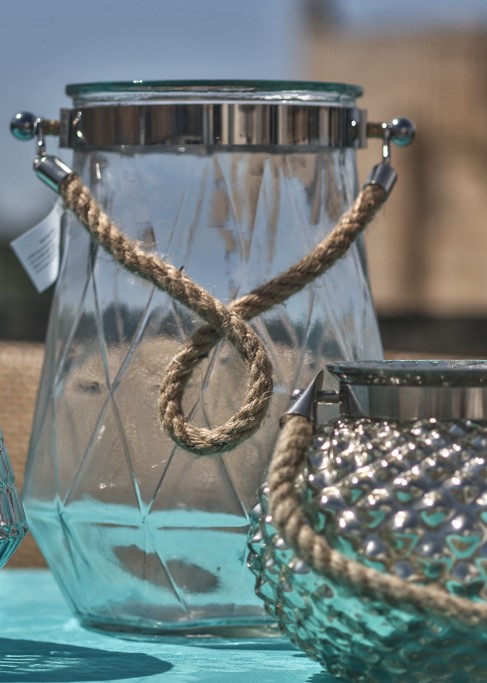 Clear Rope Candle Holder